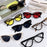 Women's Personality Cat Eye Triangle Leopard Print Glasses