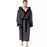Men's Simple Colorblock Hood Patch Pocket Bathrobe