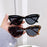 Women's Personality Cat Eye Triangle Leopard Print Glasses