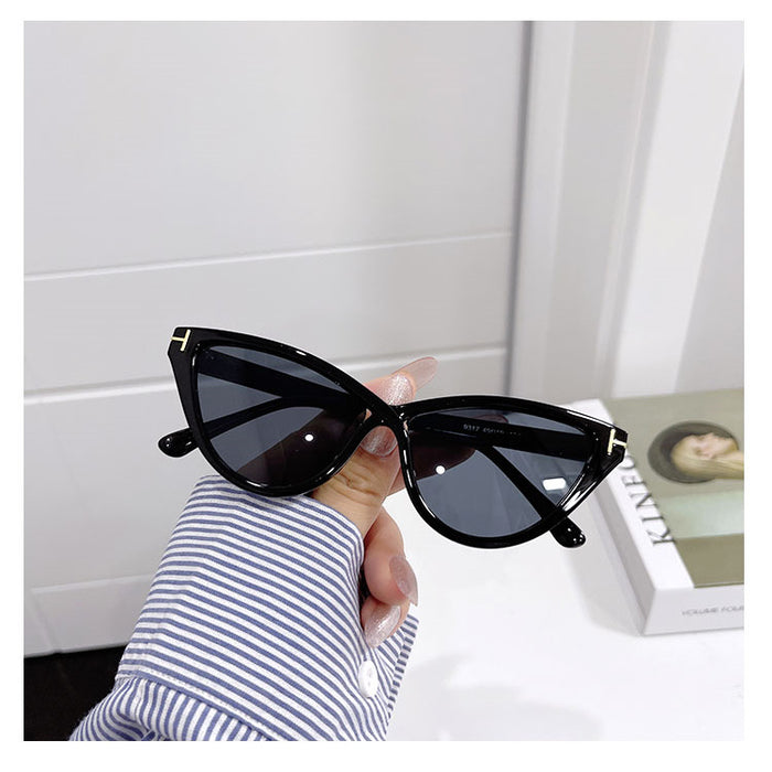 Women's Personality Cat Eye Triangle Leopard Print Glasses