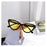 Women's Personality Cat Eye Triangle Leopard Print Glasses